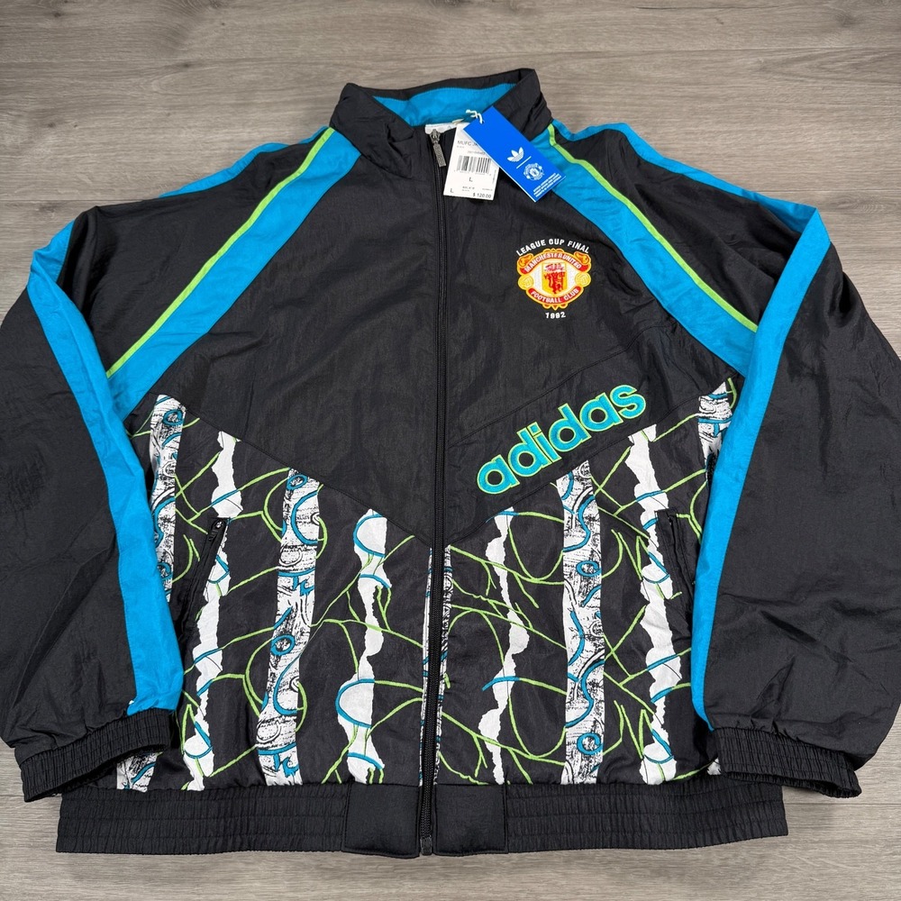 Adidas Manchester United 90 Woven Tack Jacket  Men's Size Large KD5815